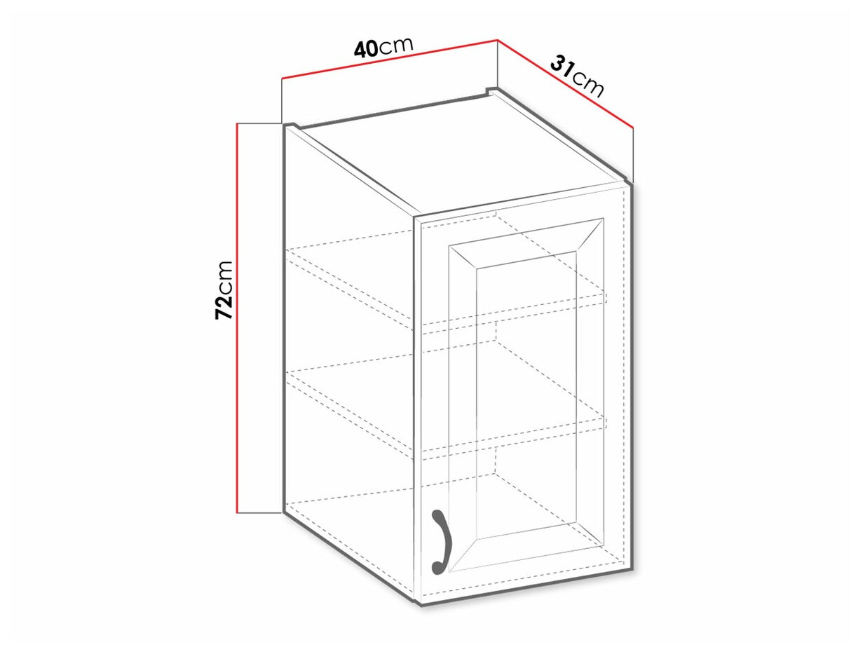 Moduláris fali szekrény Retro White 126