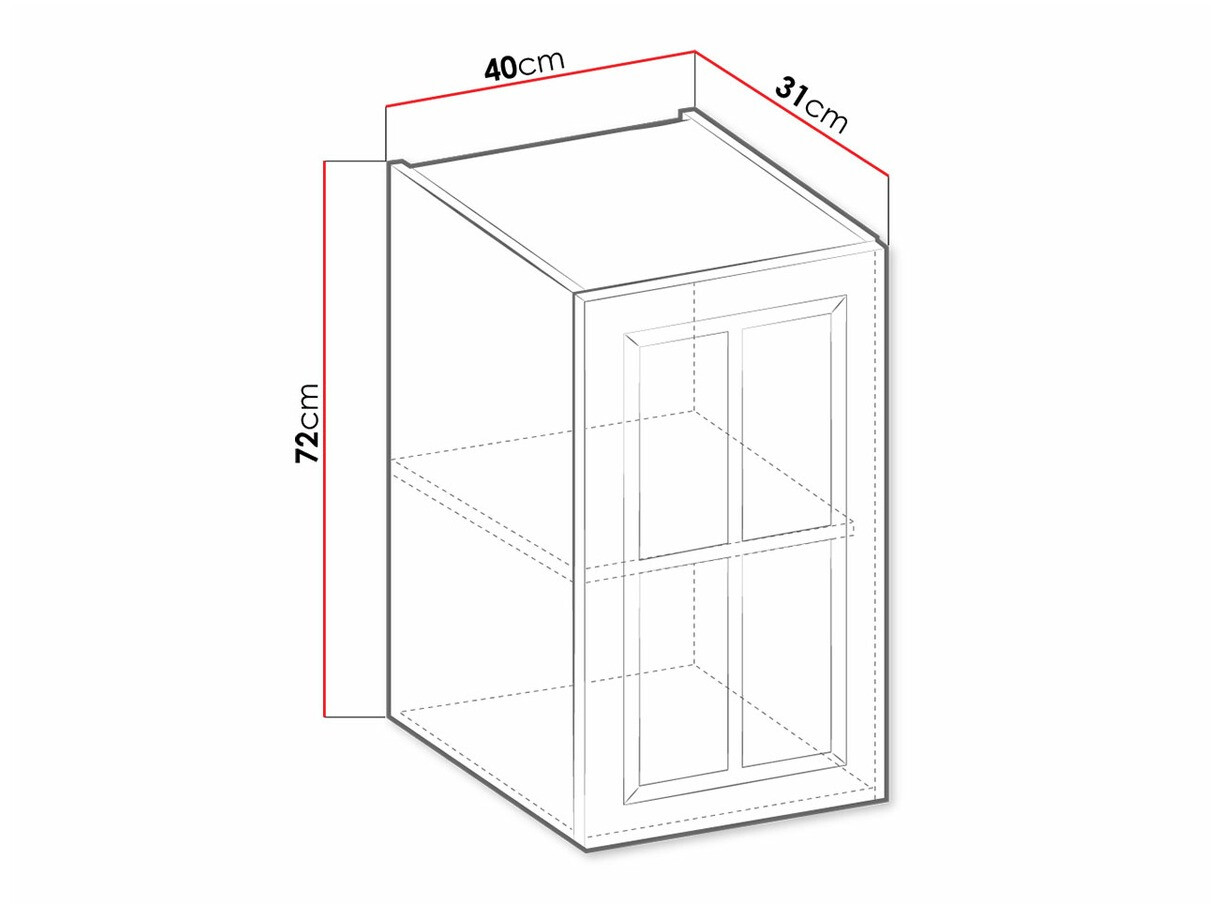 Moduláris fali szekrény Retro White 128