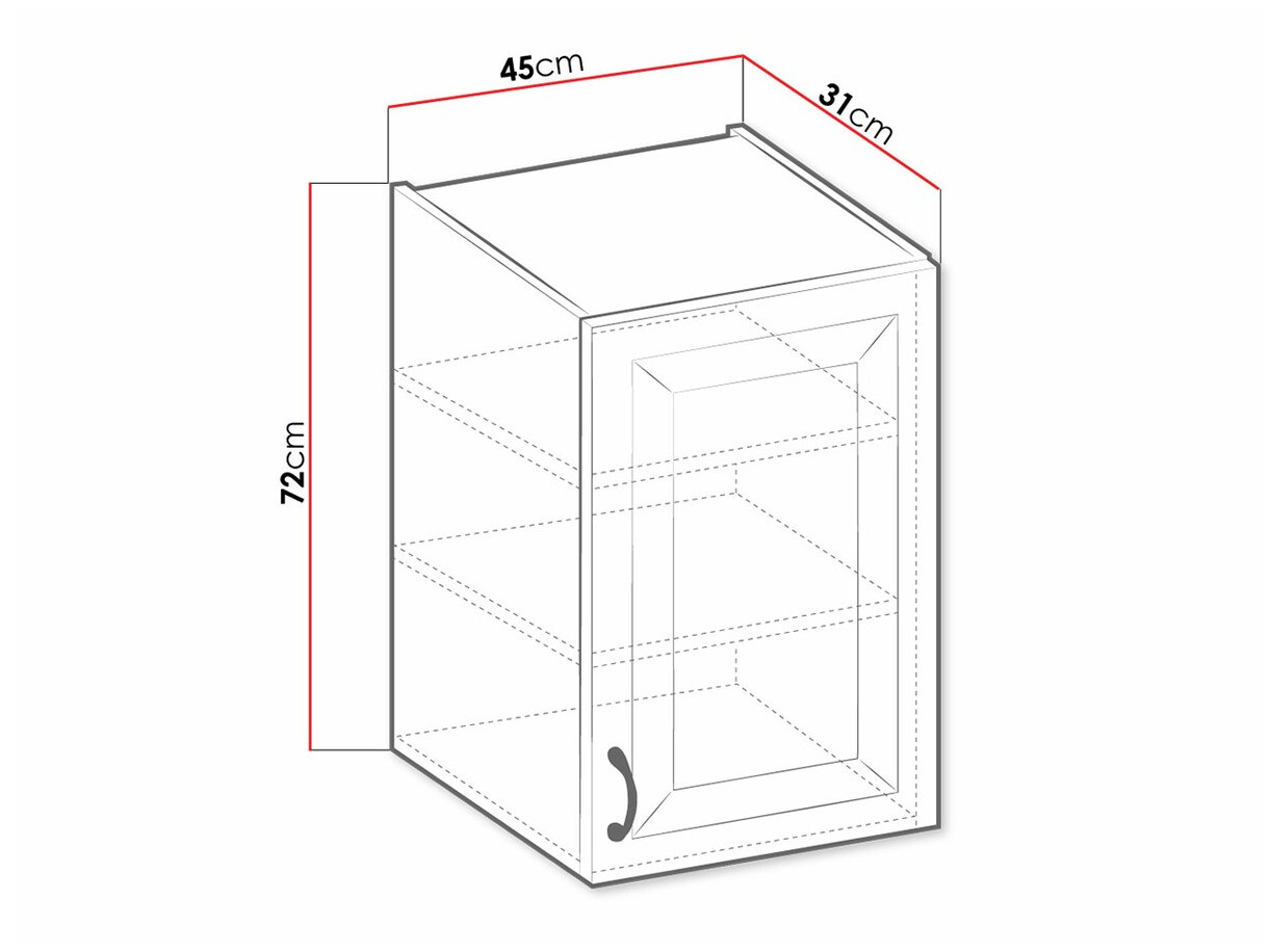 Moduláris fali szekrény Retro White 130