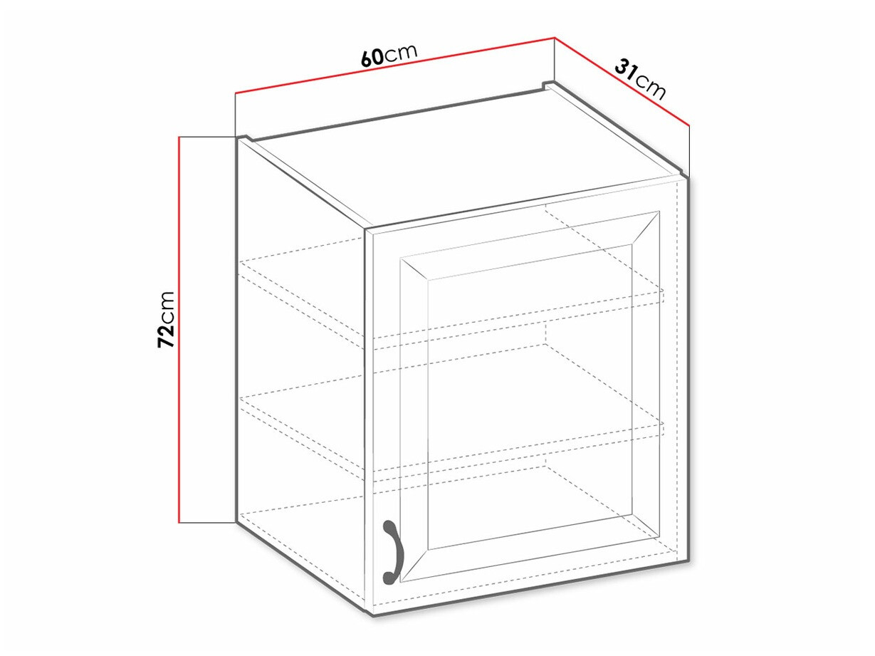 Moduláris fali szekrény Retro White 135