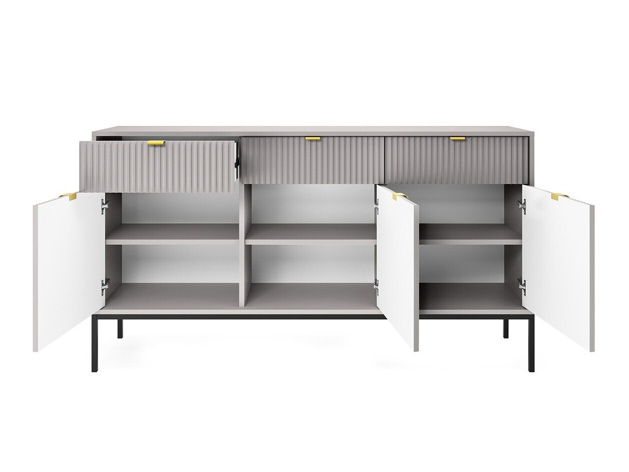 Komód Lima L105 (Szürke + Fekete)