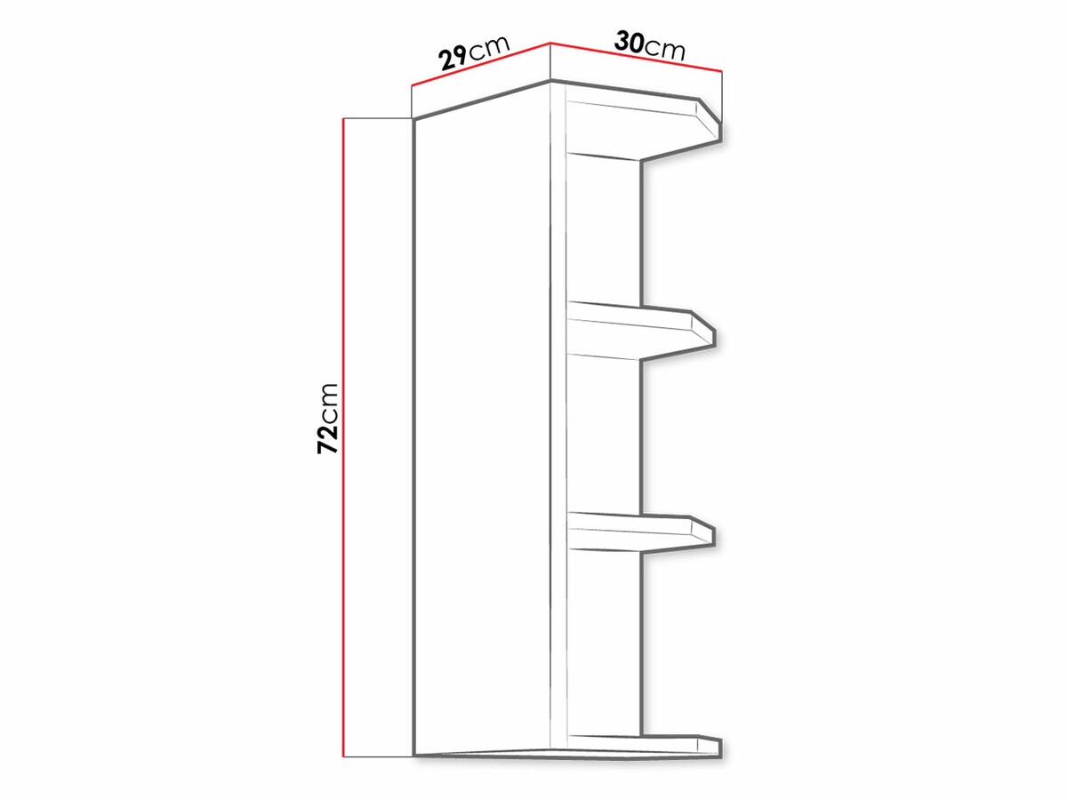 Fali polc Retro Grey 143