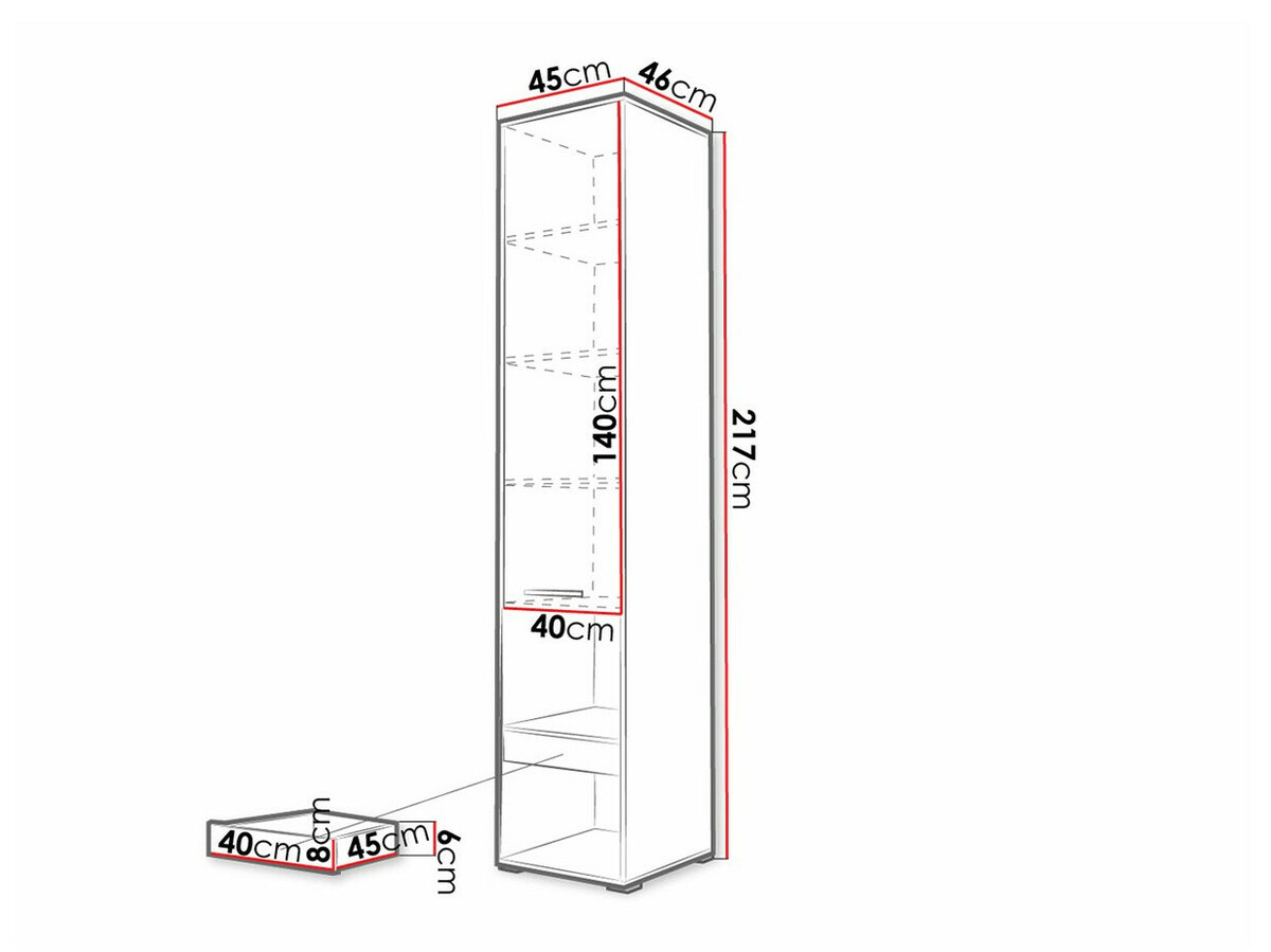 Könyvespolc Concept Pro Lenart Levfere 110 (Szürke)