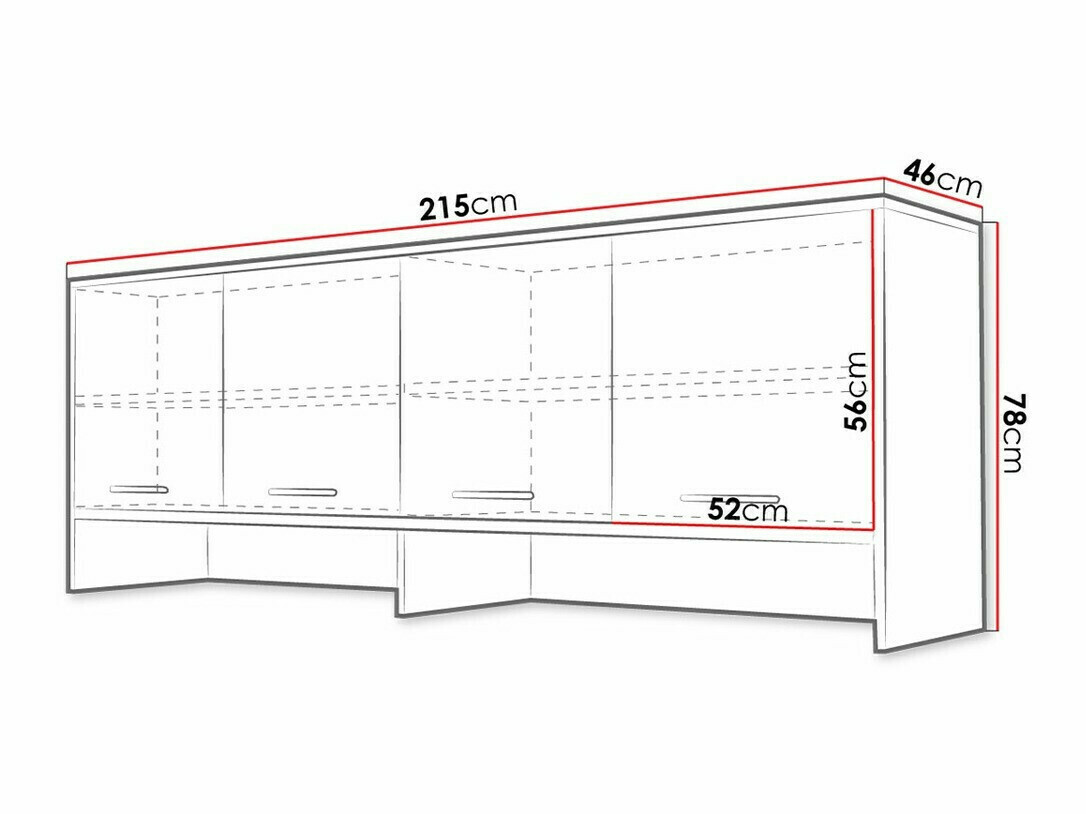 Szekrény Concept Pro Lenart Levfere 113 (Fehér)