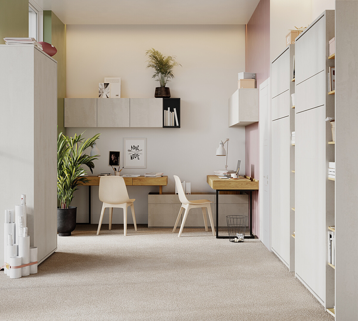 Szekrényágy Concept Pro Lenart I (90 x 200 cm)