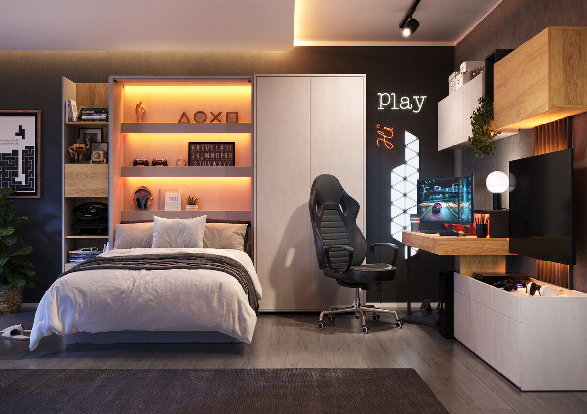 Szekrényágy Concept Pro Lenart I (90 x 200 cm)