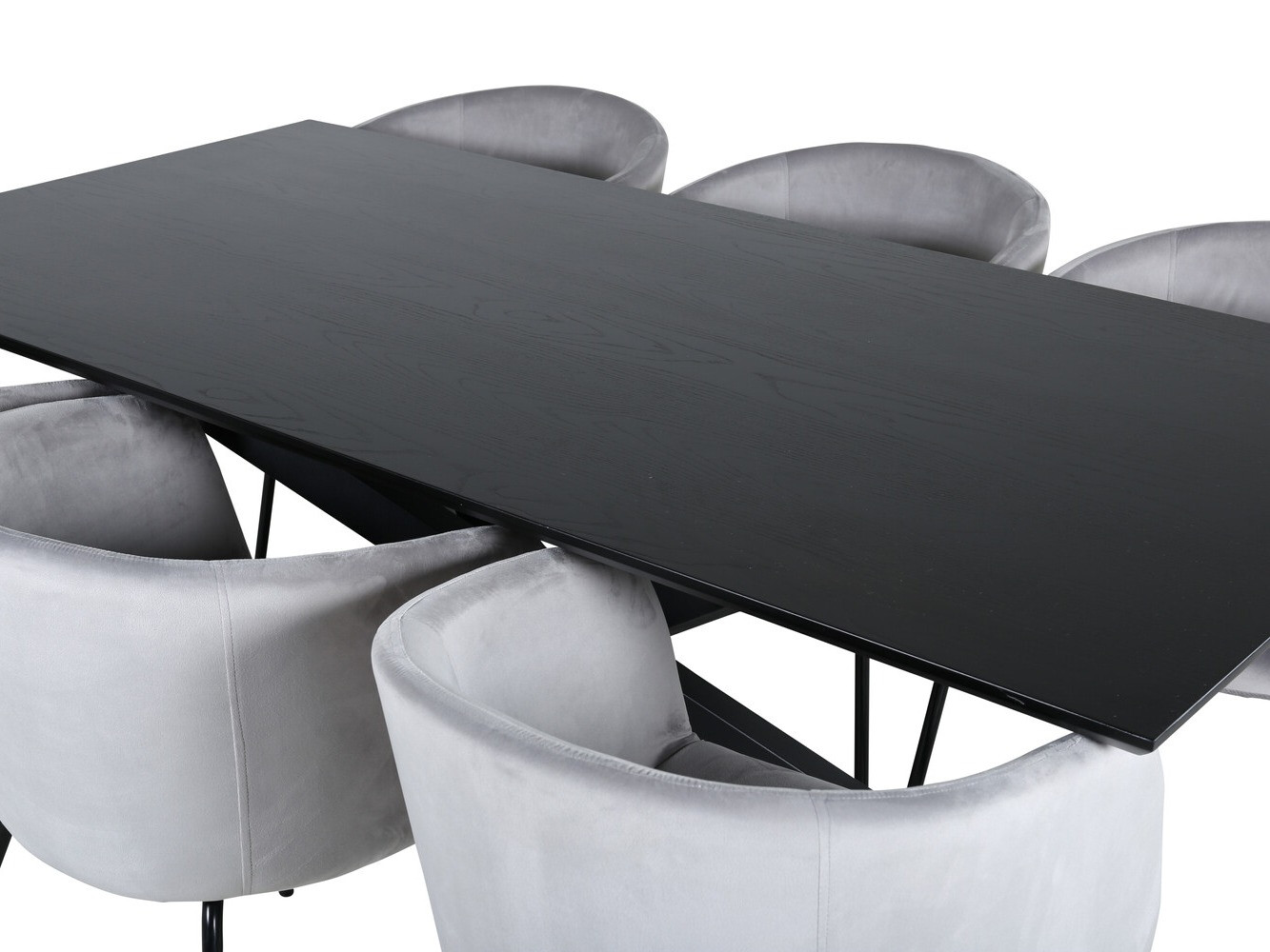 Étkezőgarnitúra Dallas 2691 (Világosszürke + Fekete)