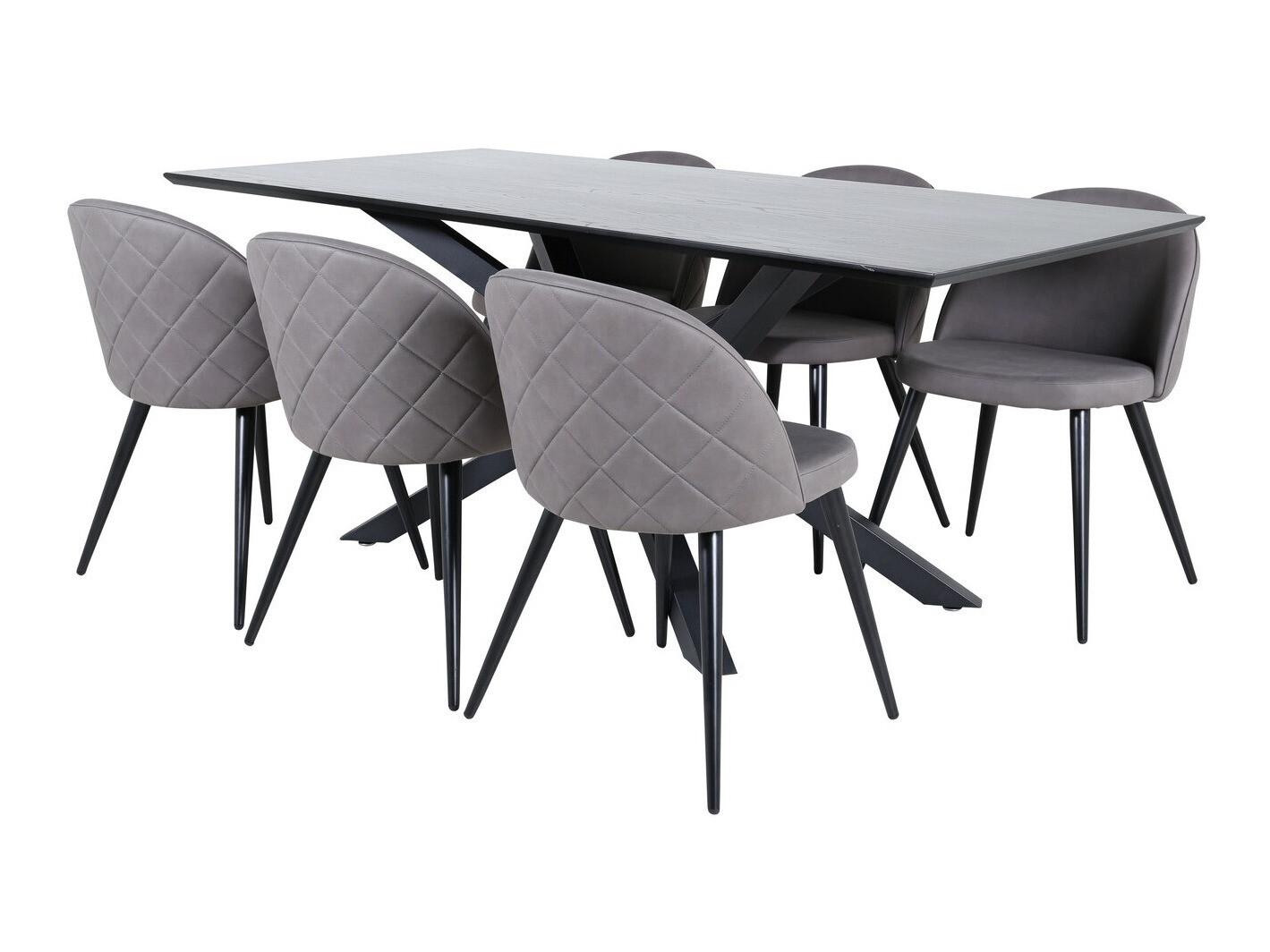 Étkezőgarnitúra Dallas 2693 (Szürke + Fekete)