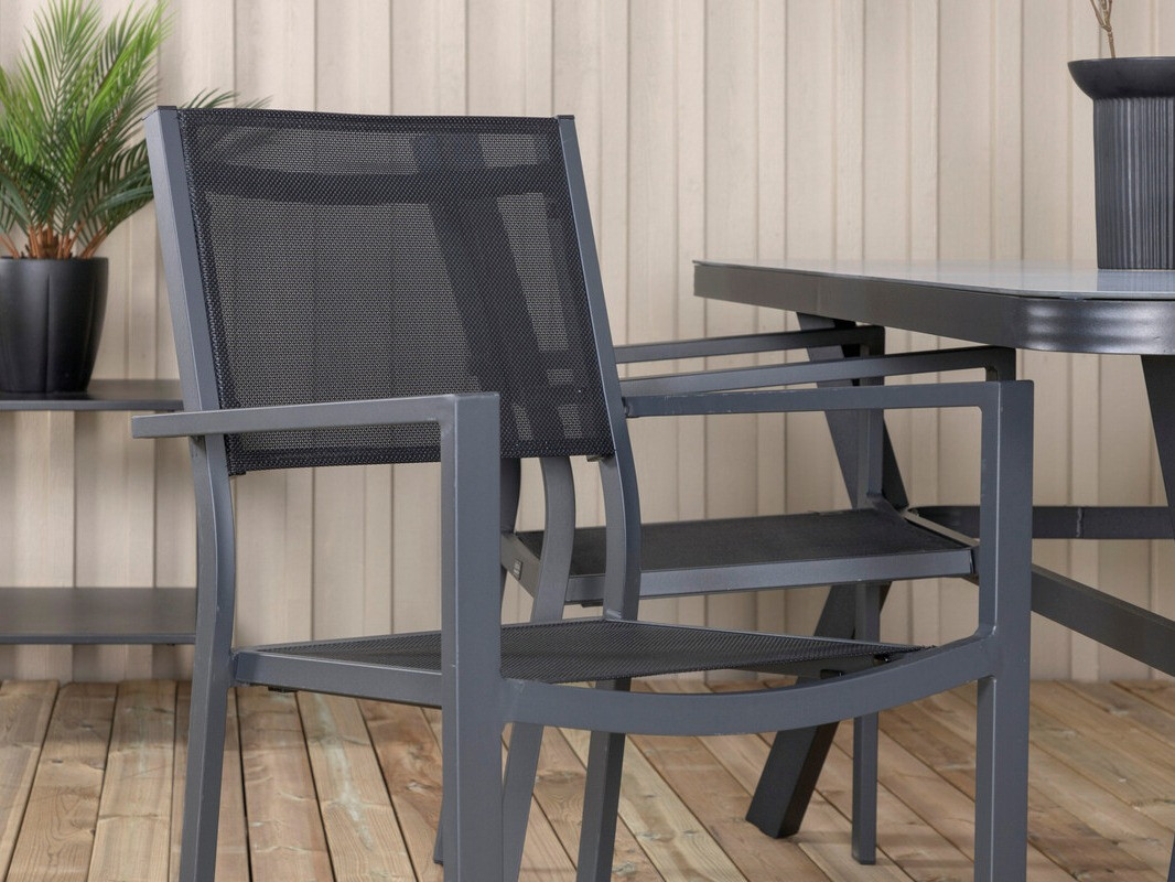 Asztal és szék garnitúra Dallas 3587 (Fekete)