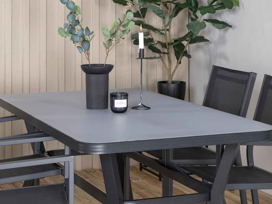 Asztal és szék garnitúra Dallas 3587 (Fekete)