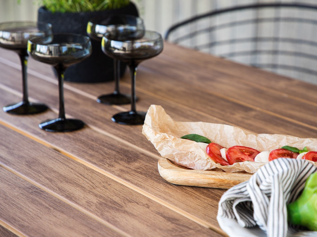 Kerti asztal Dallas 3890 (Fekete + Barna)