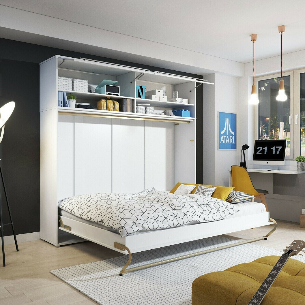 Szekrényágy Concept Pro Lenart Levfere 109 (Fehér)