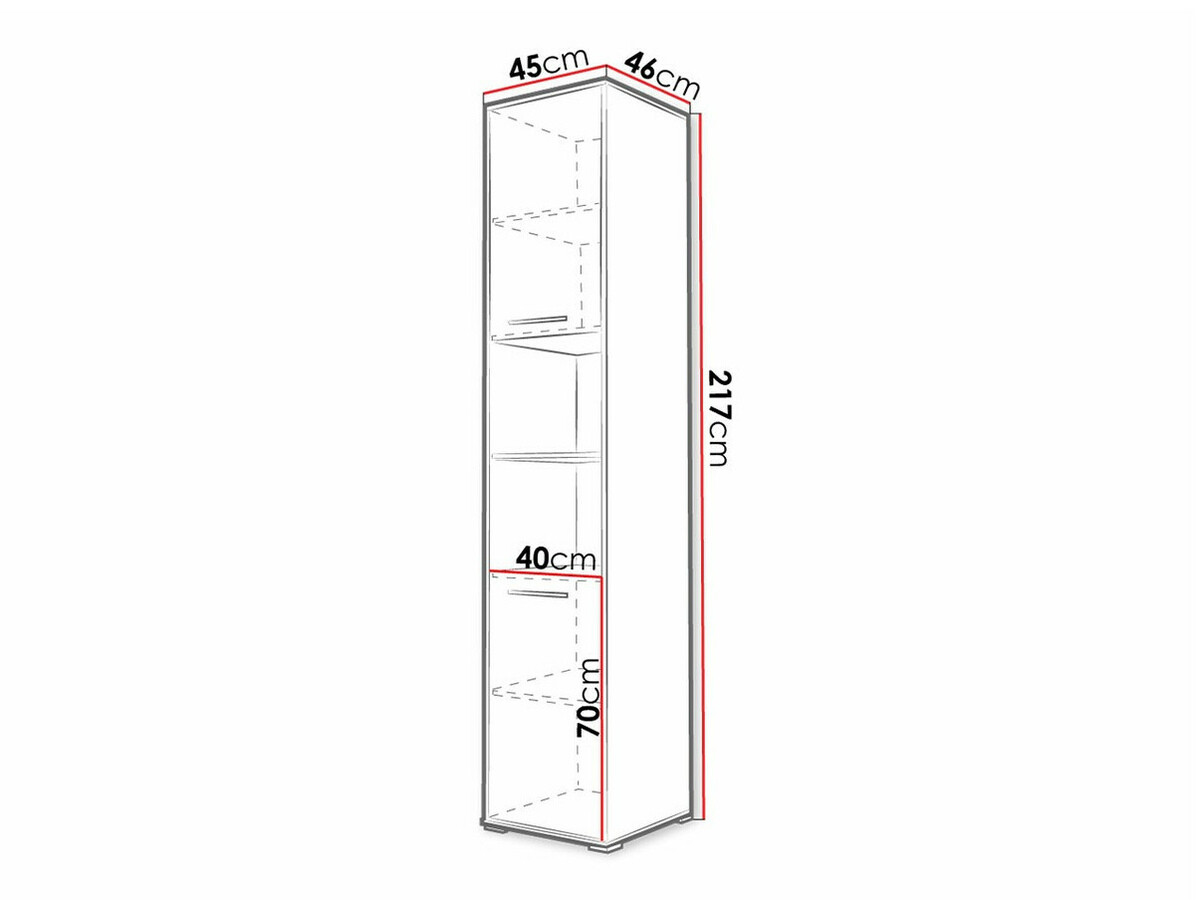 Könyvespolc Concept Pro Lenart Levfere 111 (Fehér + Fényes fehér)
