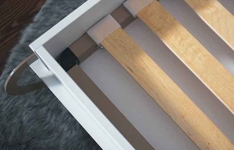 Szekrényágy Concept Pro Lenart Levfere 109 (Fehér + Fényes fehér)