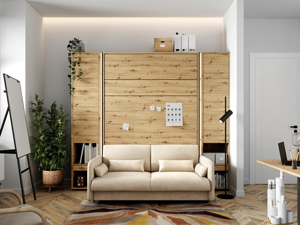 Bútorkészlet Concept Pro Lenart Levfere 139 (Artisan tölgy + Bézs)