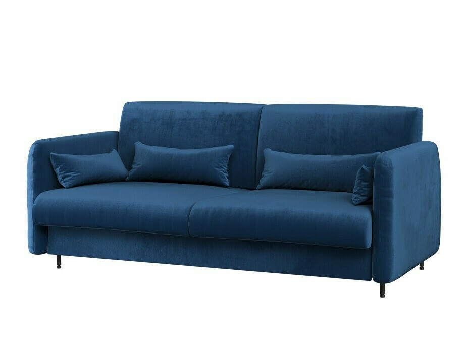 Bútorkészlet Concept Pro Lenart VI (Fényes fehér + Fehér + Kék)