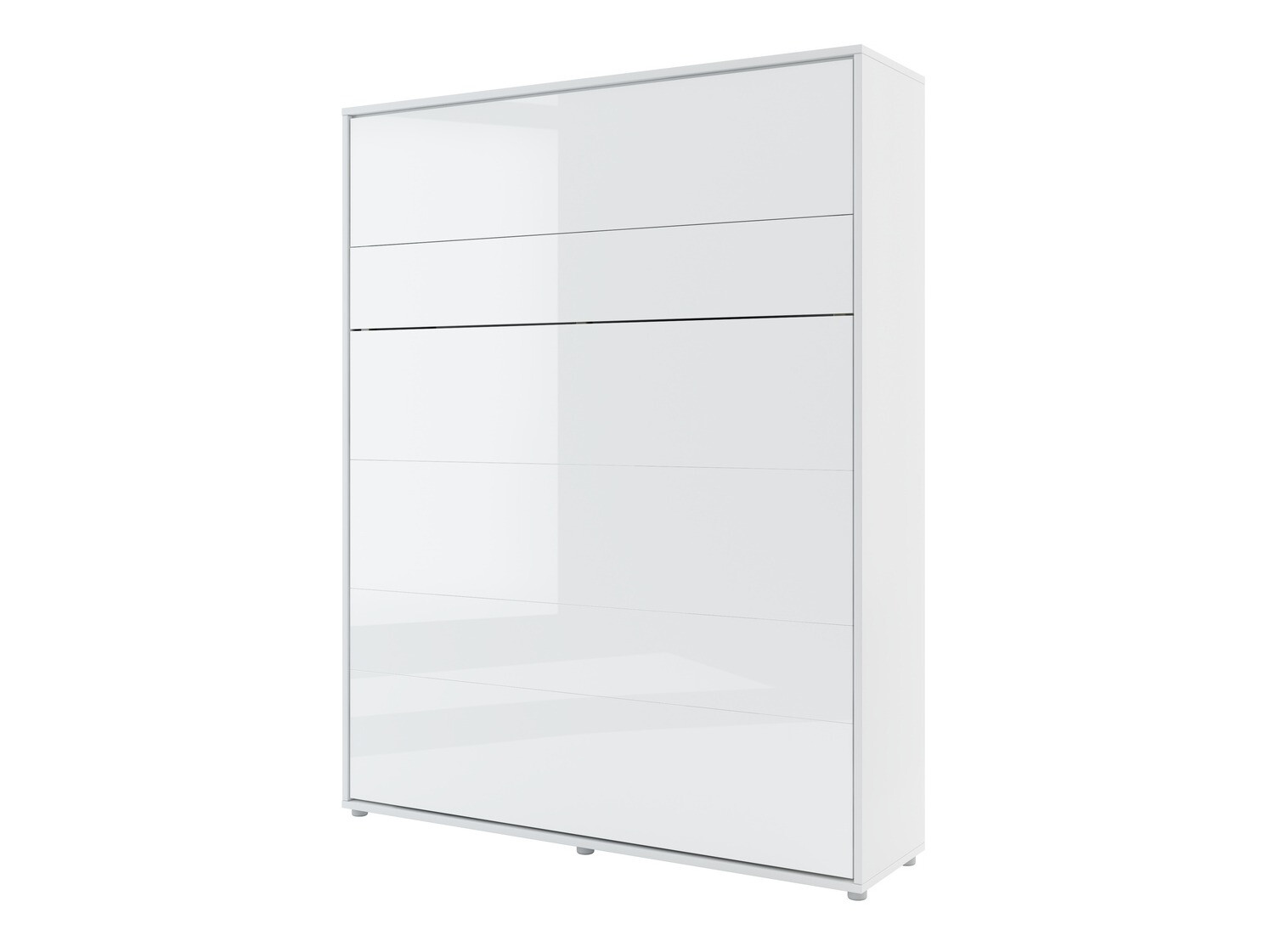 Bútorkészlet Concept Pro Lenart VI (Fényes fehér + Fehér + Kék)