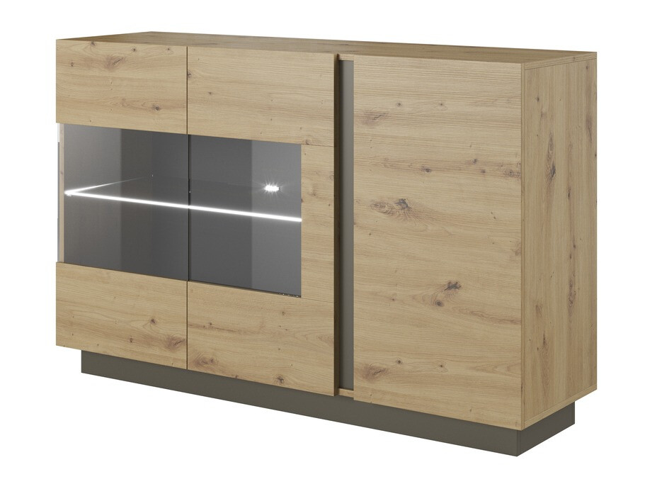 Szekrény Novbela 105 (Artisan tölgy + Grafit)