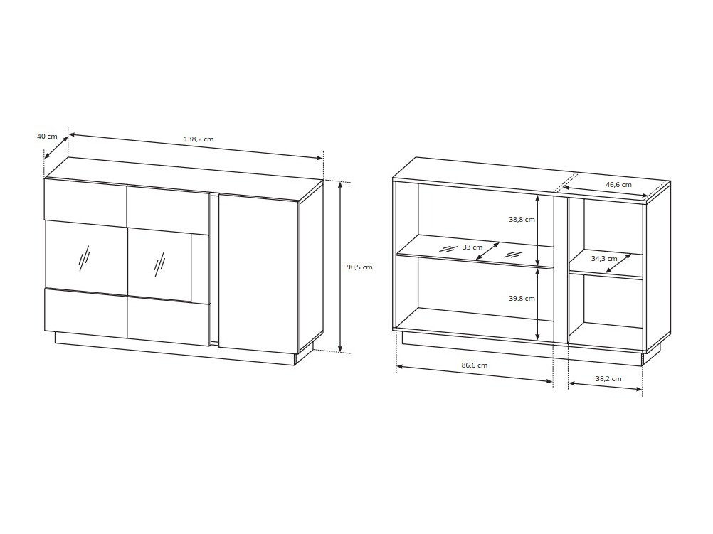 Szekrény Novbela 105 (Artisan tölgy + Grafit)
