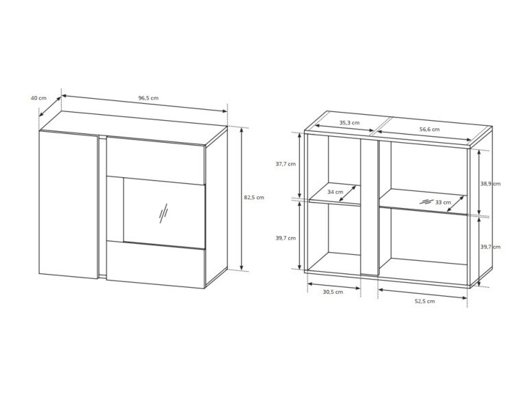Polc Novbela 112 (Artisan tölgy + Grafit)