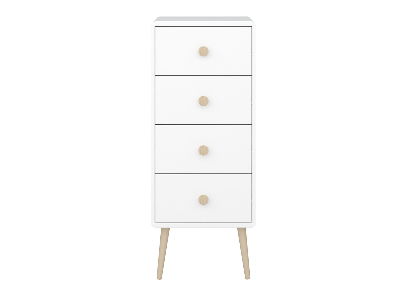 Komód Tustin B101 (Fényes fa + Gyöngyfehér)