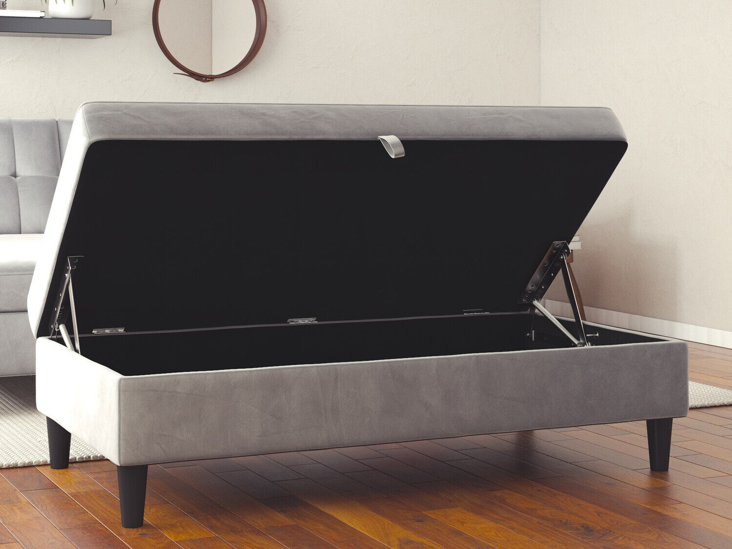 Kárpitozott pad Tulsa 536 (Világosszürke)