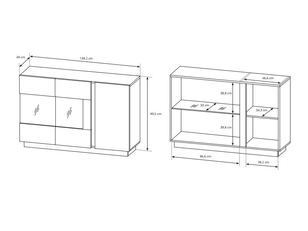 Nappali szett Novbela 114 (Fehér + Fényes fehér + Grandson tölgy)