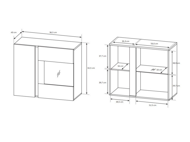 Nappali szett Novbela 114 (Fehér + Fényes fehér + Grandson tölgy)
