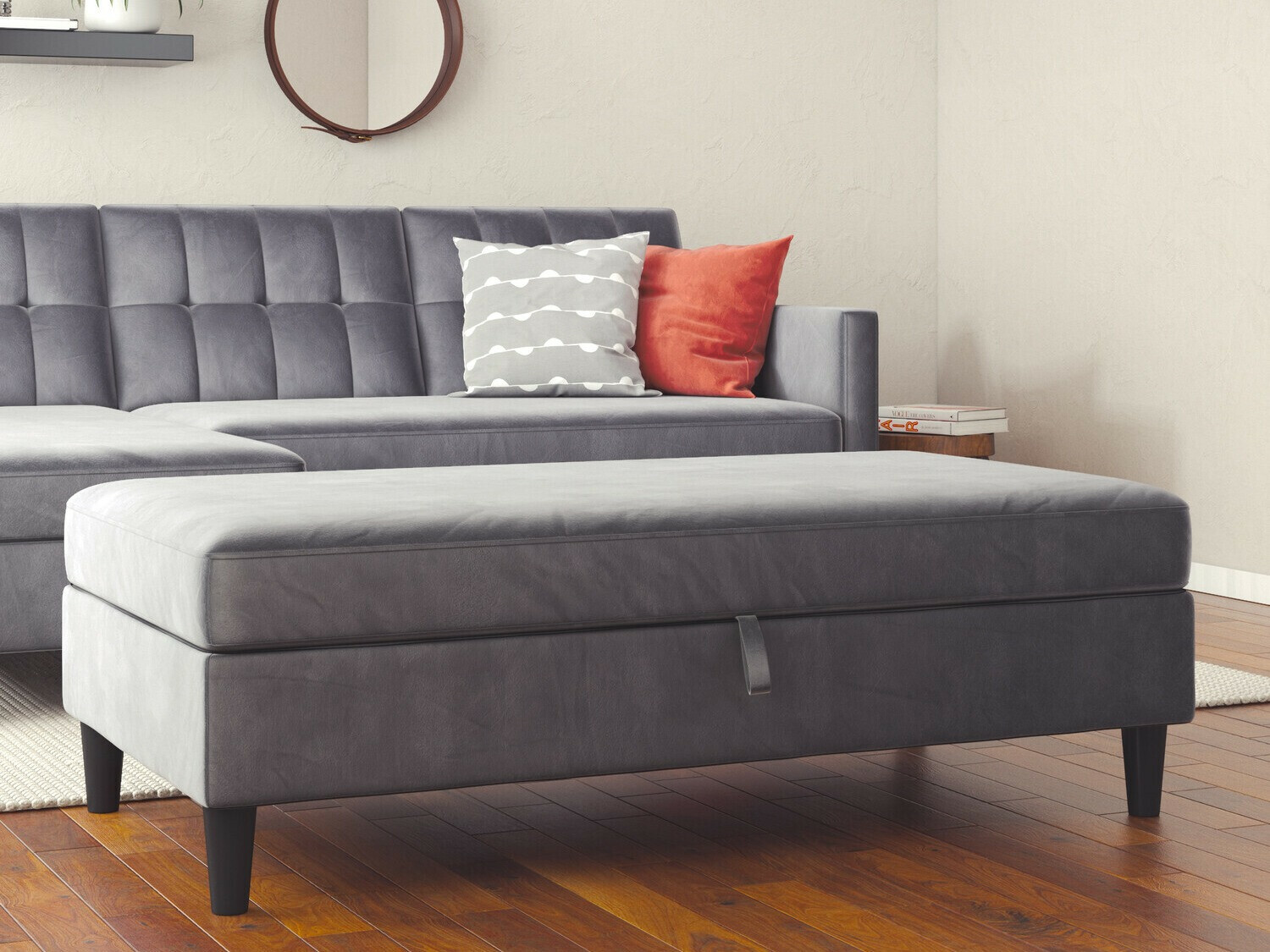 Kárpitozott pad Tulsa 536 (Szürke)