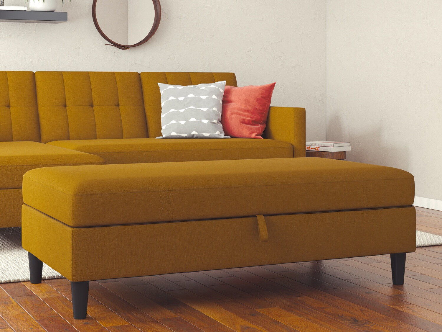 Kárpitozott pad Tulsa 537 (Sötét sárga)