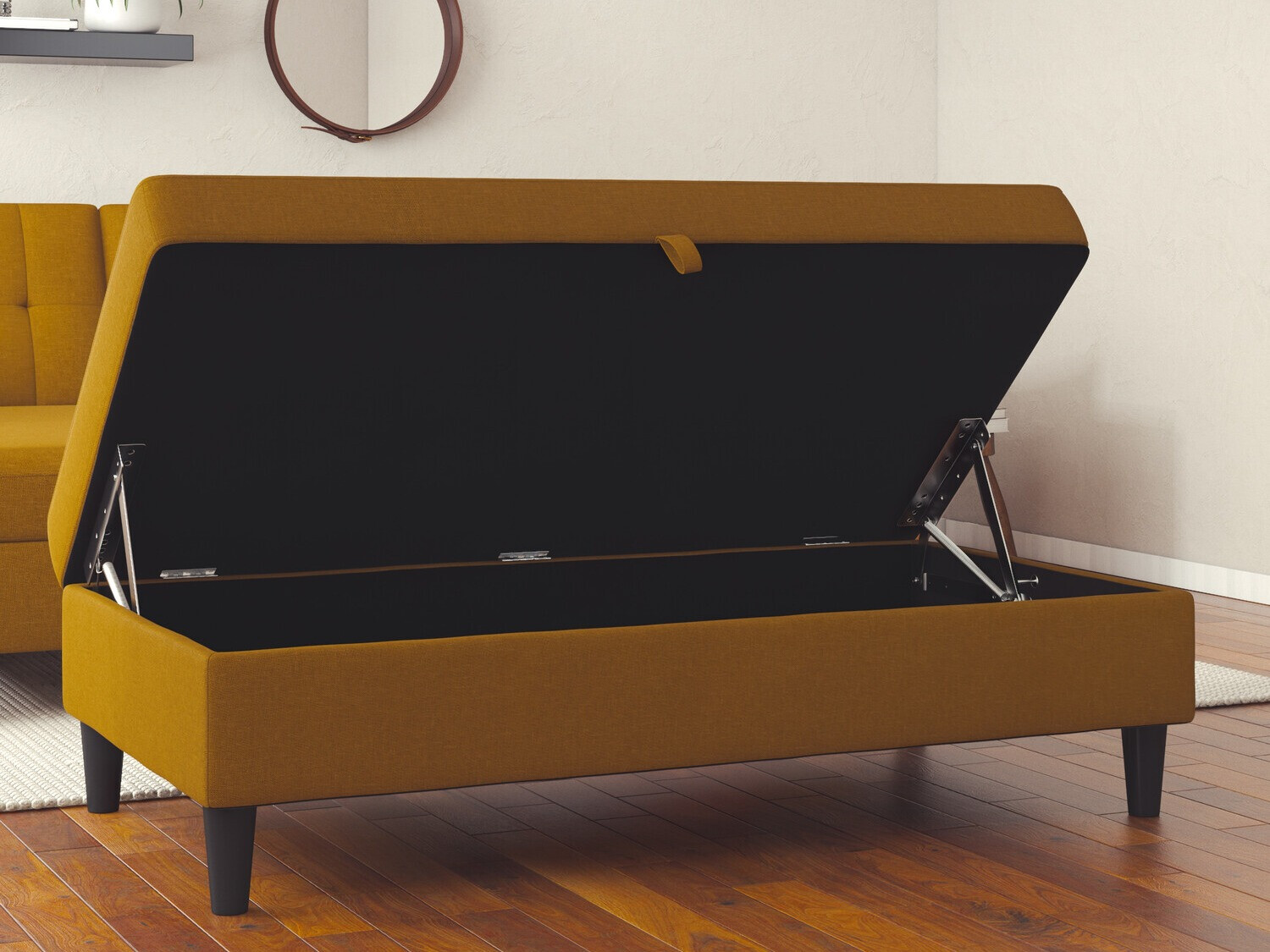 Kárpitozott pad Tulsa 537 (Sötét sárga)