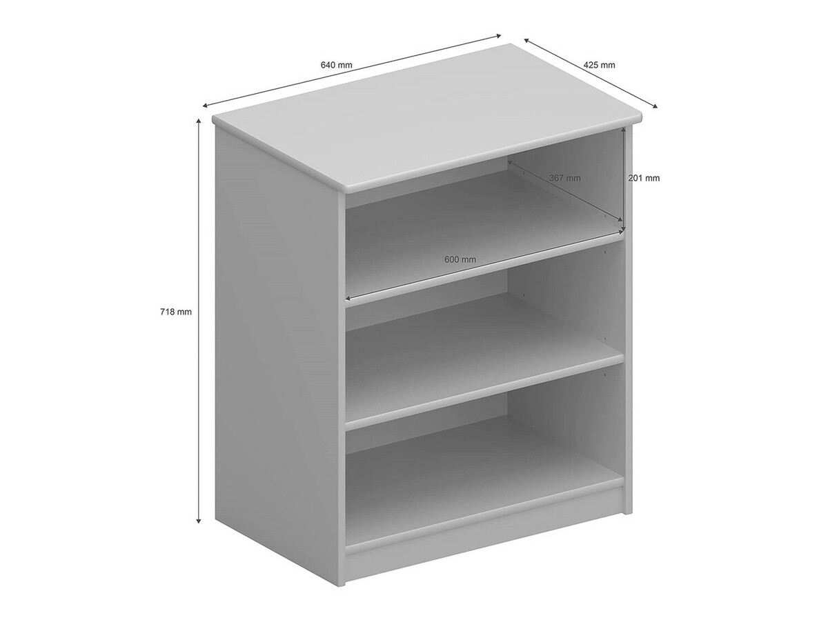 Könyvespolc Tustin E108 (Szürke)
