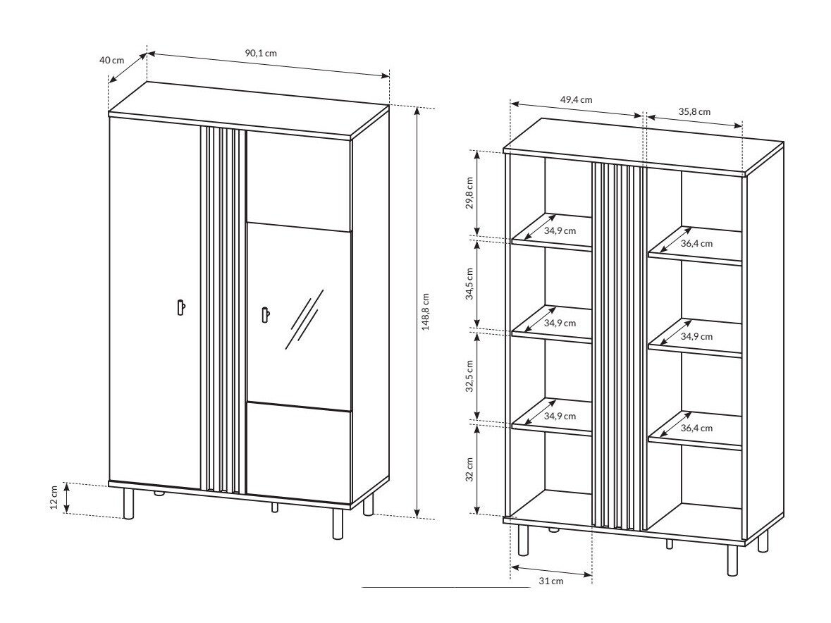 Könyvespolc Sevcalu 105