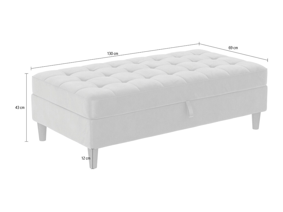 Kárpitozott pad Tulsa 544 (Szürke)