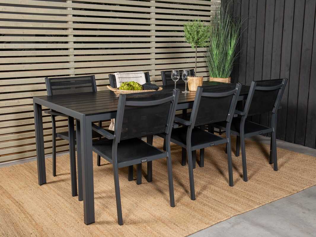 Asztal és szék garnitúra Dallas 4806 (Fekete)