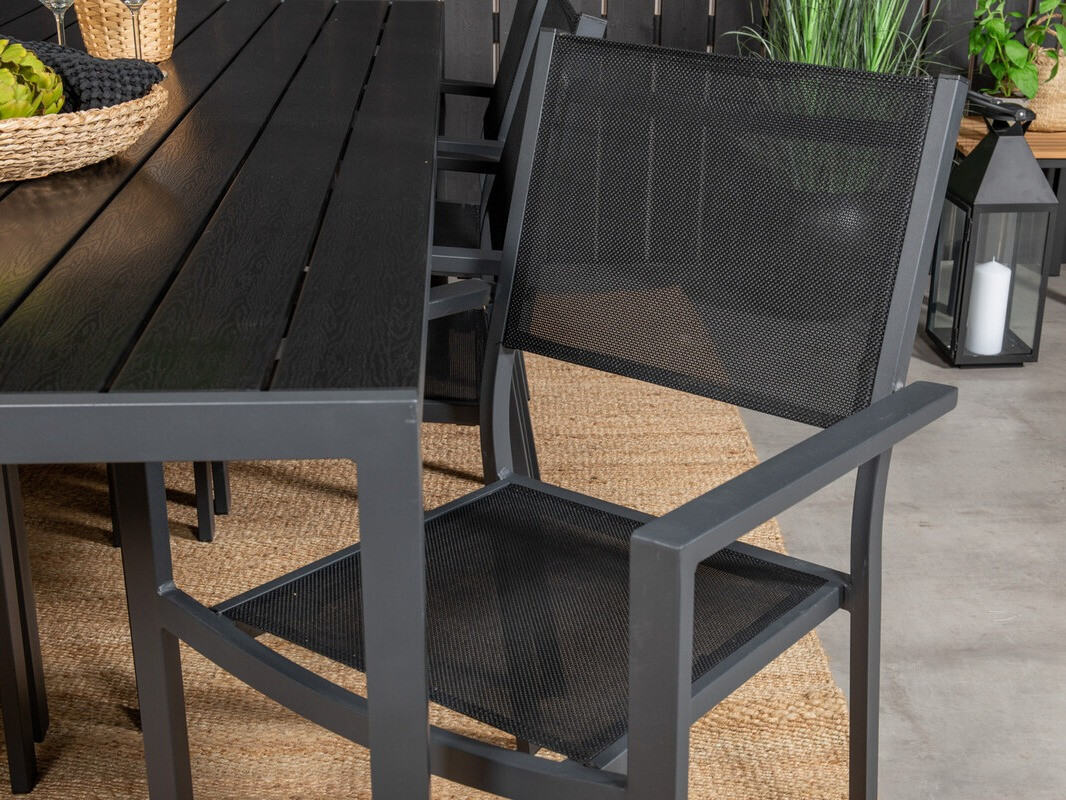 Asztal és szék garnitúra Dallas 4806 (Fekete)