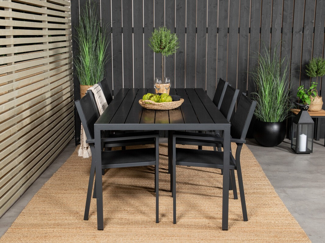 Asztal és szék garnitúra Dallas 4806 (Fekete)