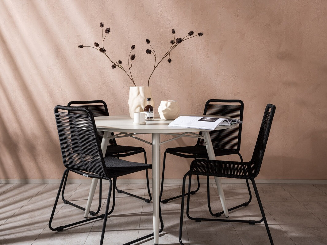 Asztal és szék garnitúra Dallas 3510 (Fekete)