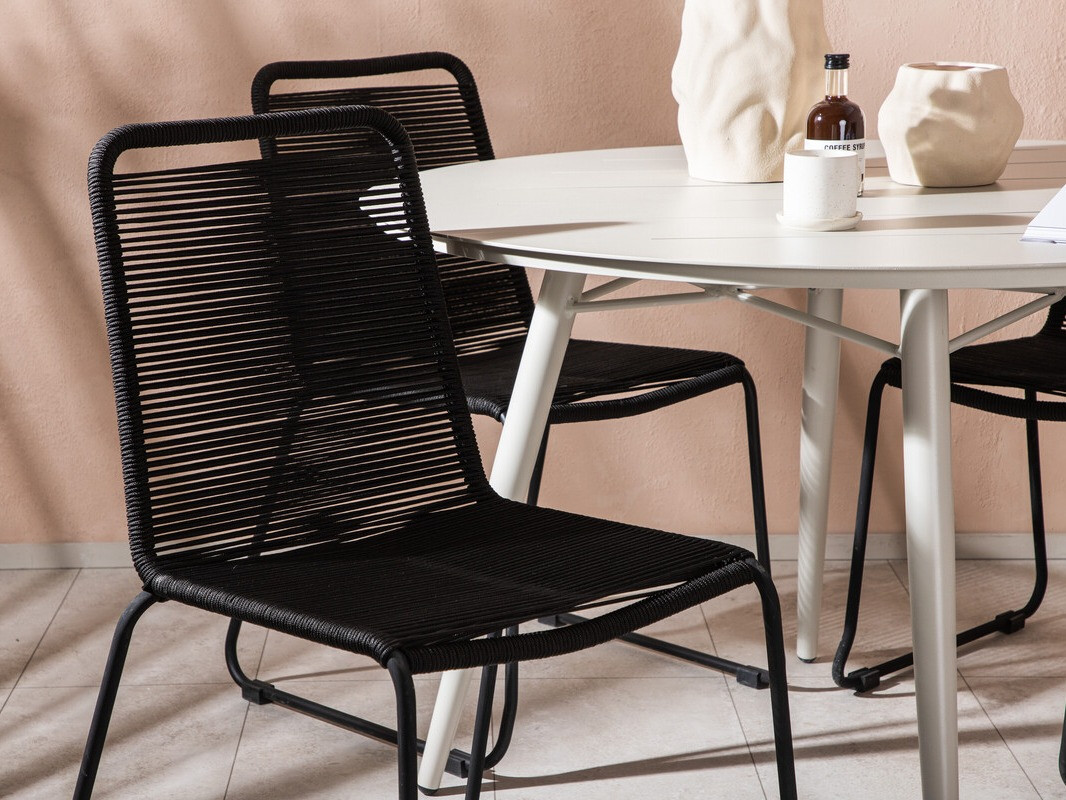 Asztal és szék garnitúra Dallas 3510 (Fekete)