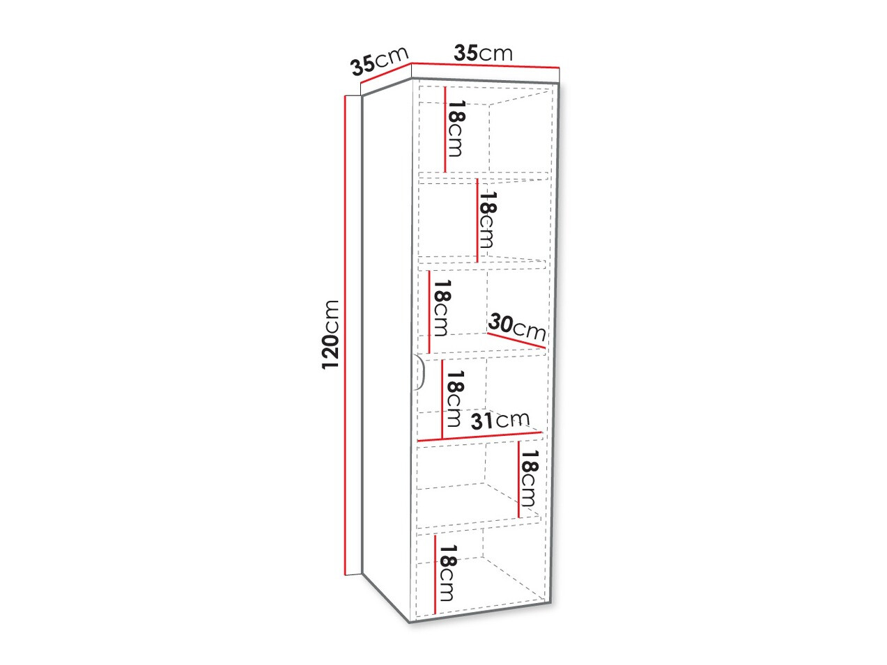 Fali fürdőszoba szekrény Fenenou 100 (Fehér)