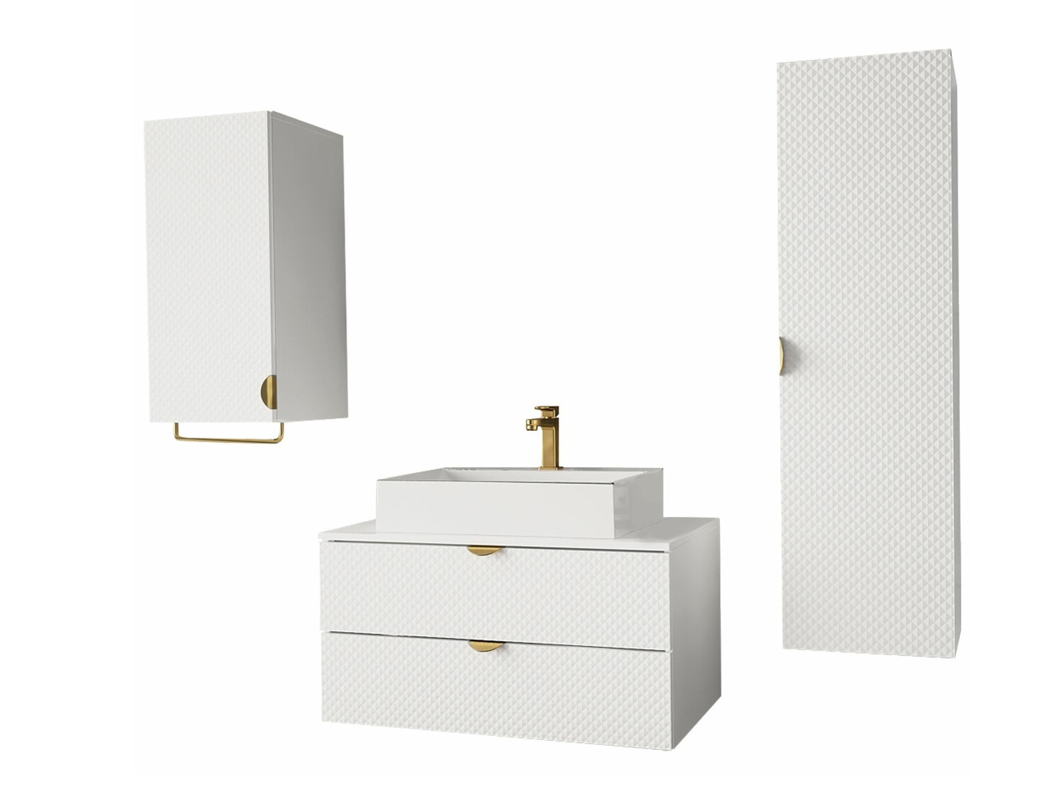 Fürdőszoba garnitúra Fenenou 103 (Fehér)