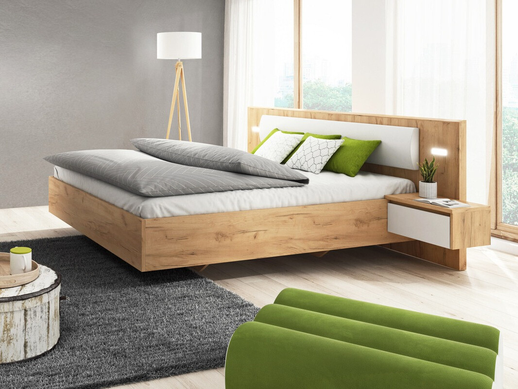 Ágy Evarenoi 103 Éjjeliszekrényekkel