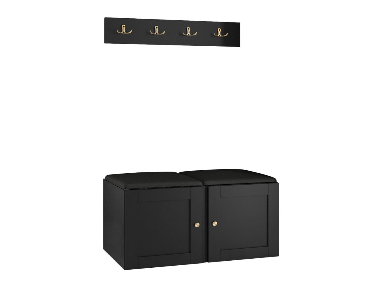 Előszoba garnitúra Hartford 376 (Fekete)