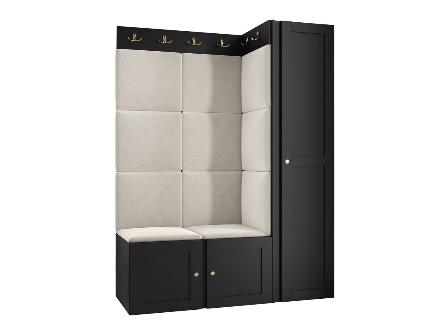 Előszoba garnitúra Hartford 377 (Fekete)