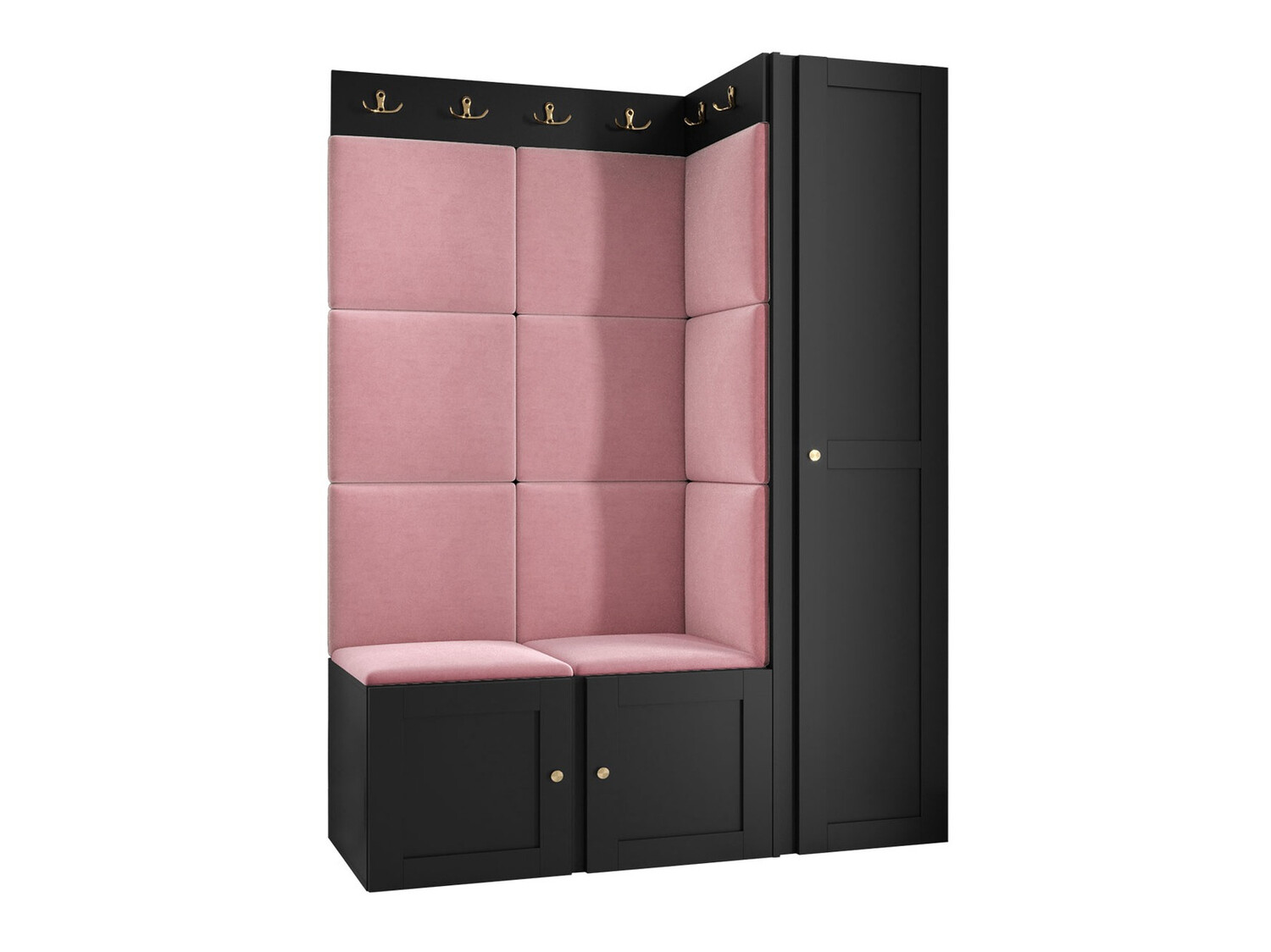 Előszoba garnitúra Hartford 377 (Fekete)