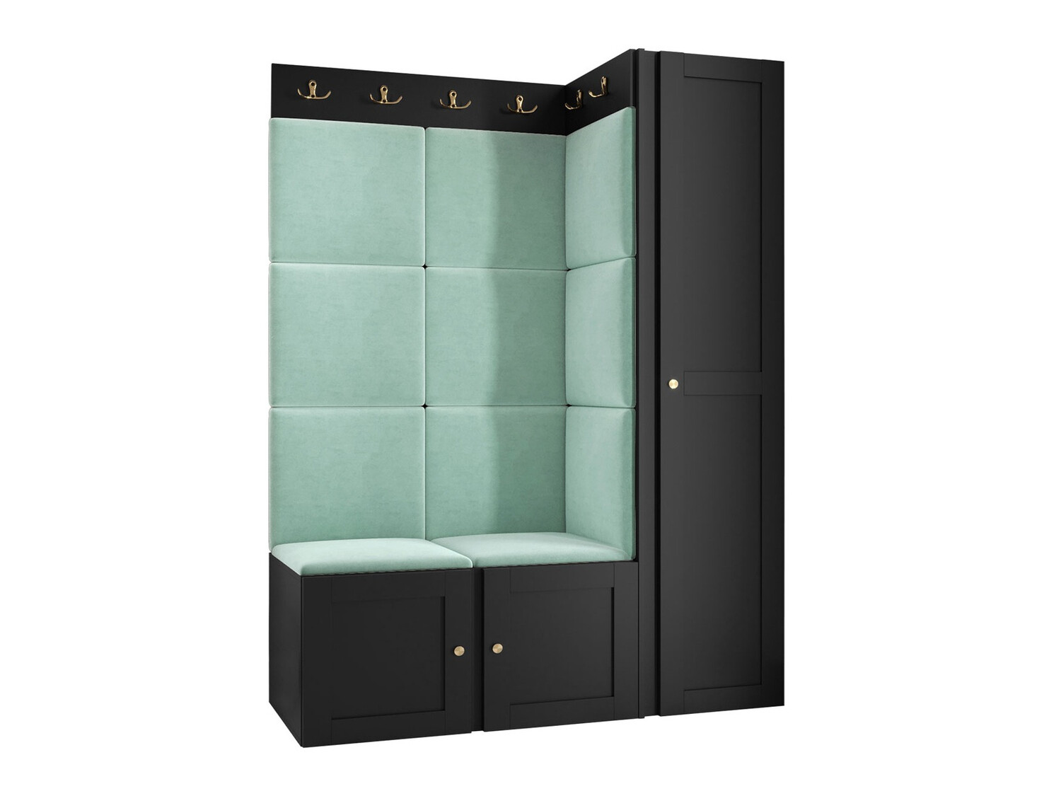 Előszoba garnitúra Hartford 377 (Fekete)