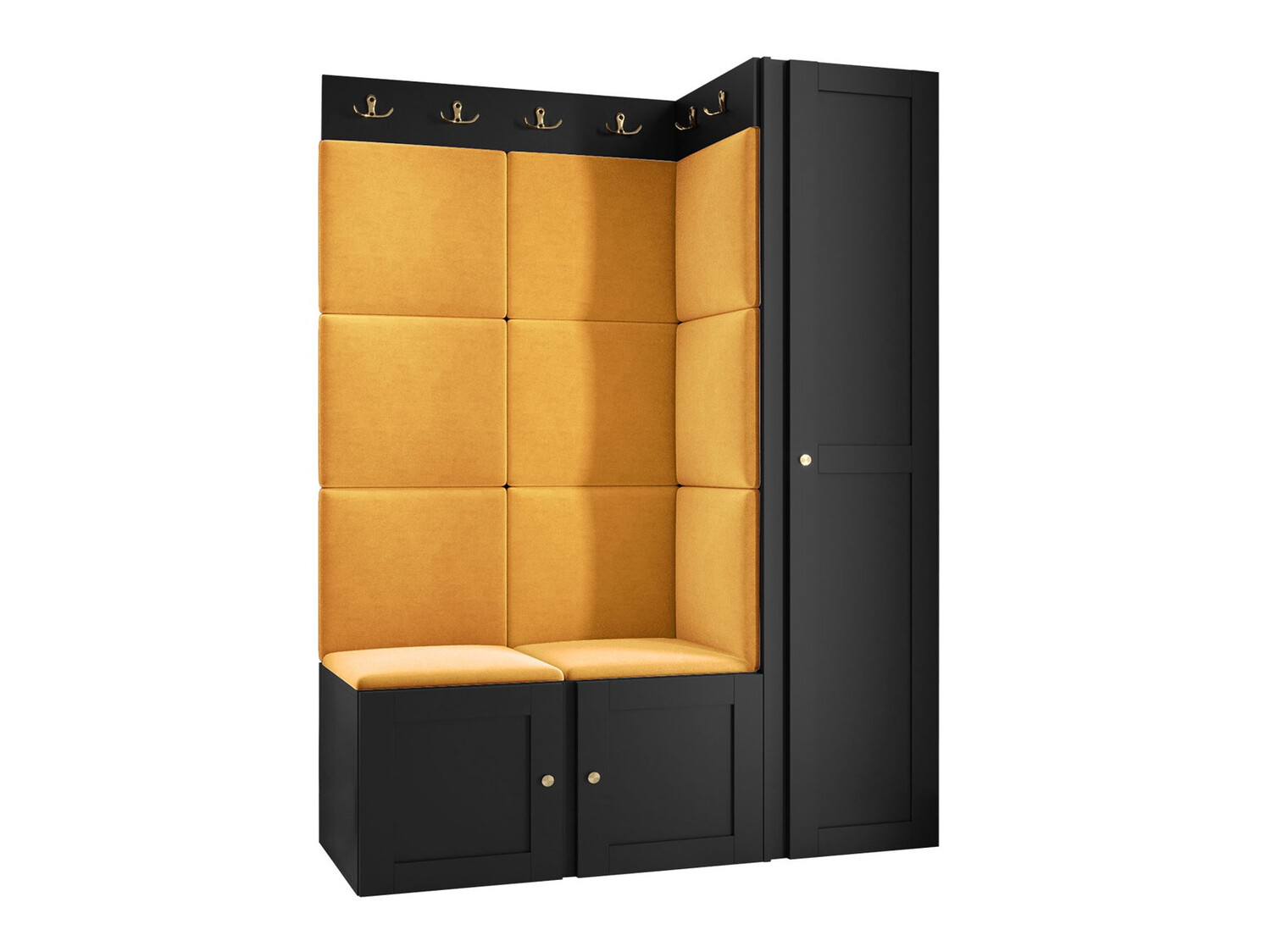 Előszoba garnitúra Hartford 377 (Fekete)