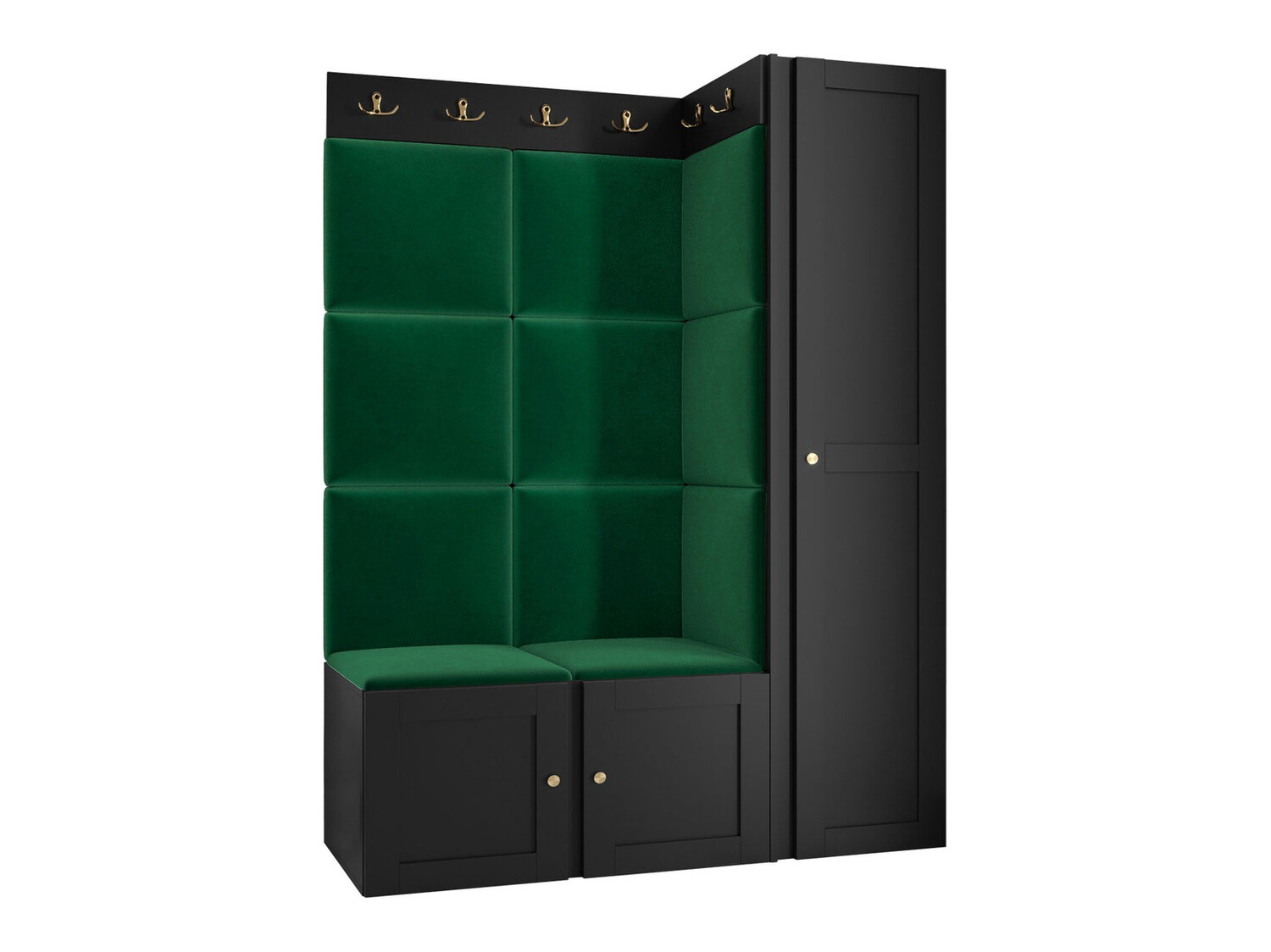 Előszoba garnitúra Hartford 377 (Fekete)