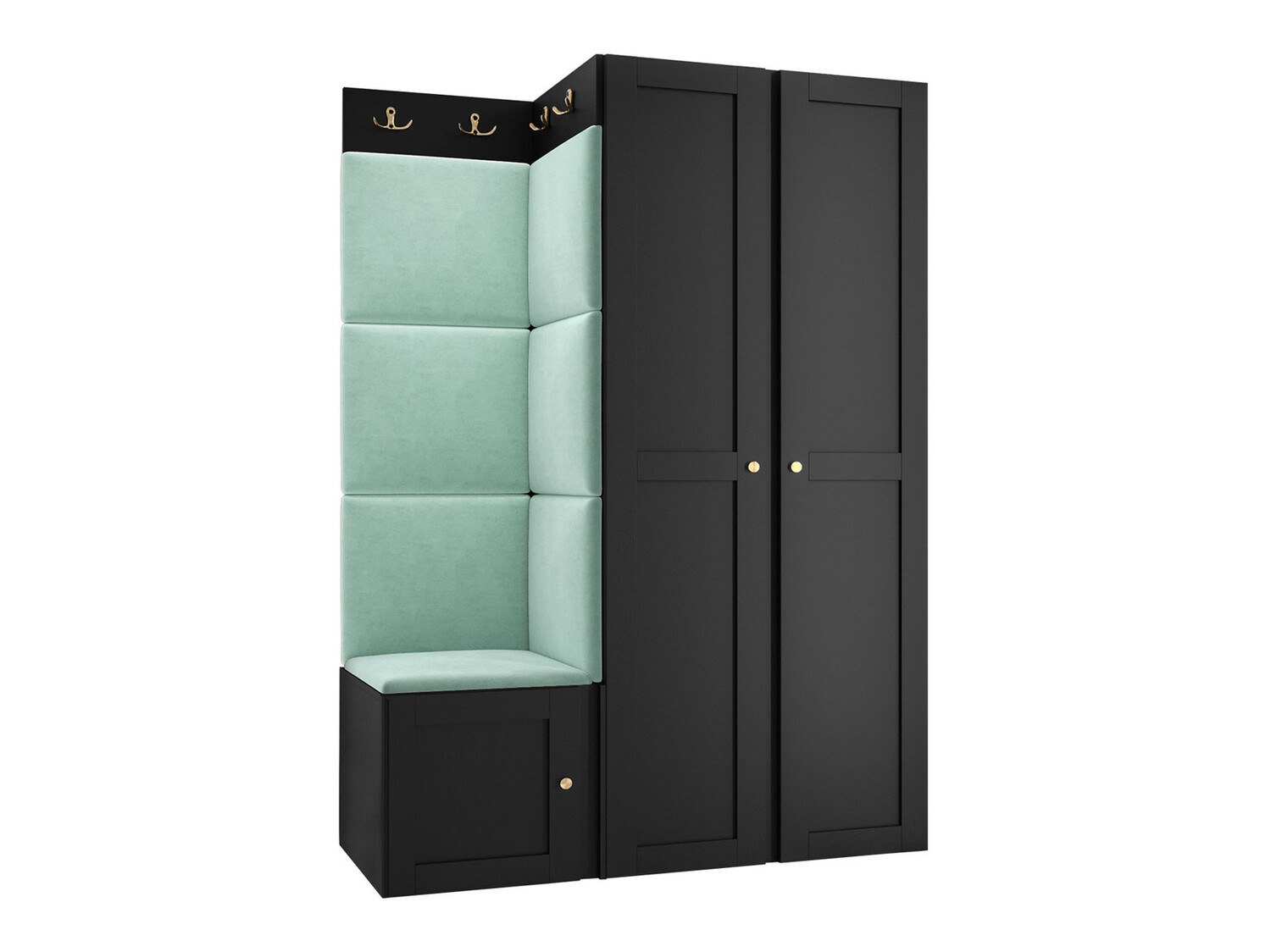 Előszoba garnitúra Hartford 379 (Fekete)