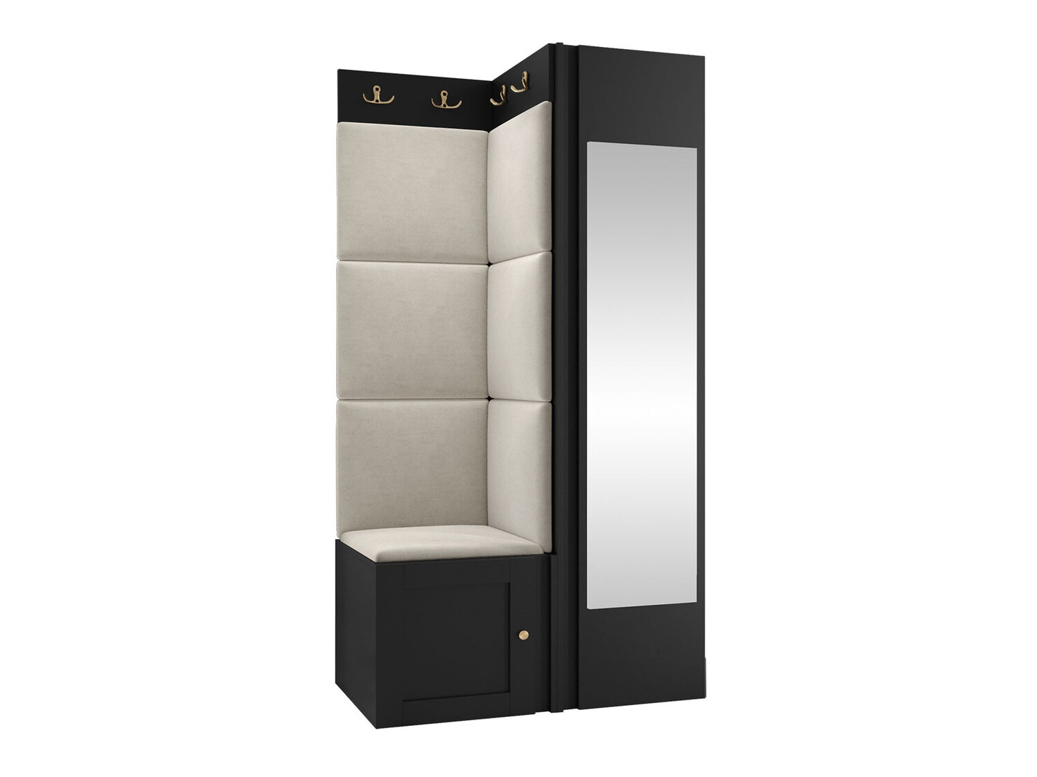 Előszoba garnitúra Hartford 382 (Fekete)